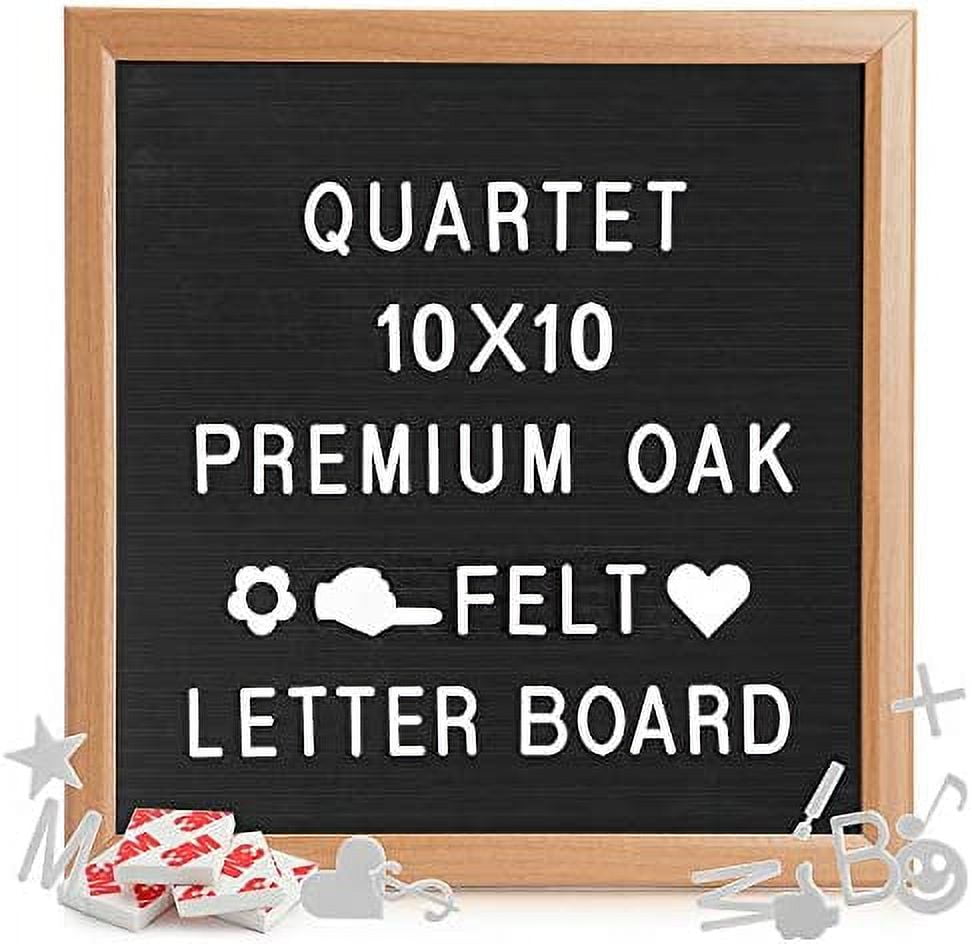 Quartet Felt Letter Board with Letters and Numbers, 10x10