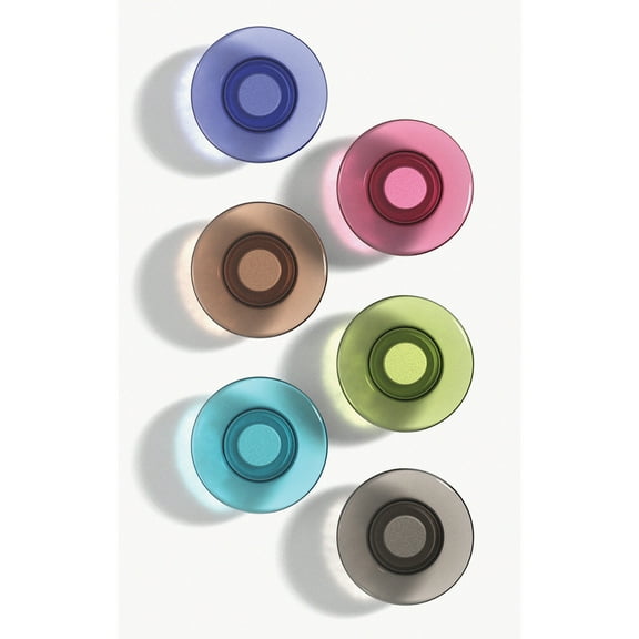 Quartet Glass Board Magnets - 0.5" Diameter - Powerful - Rounded Edge 6/Pack - Assorted | Bundle of 5