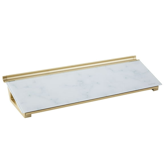 Glass Dry Erase Desktop Computer Pad 18 x 6, Marble