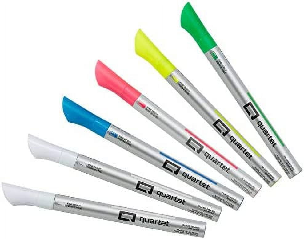 The Board Dudes CYJ58 Medium Point Dry Erase Markers - Neon, 6 count