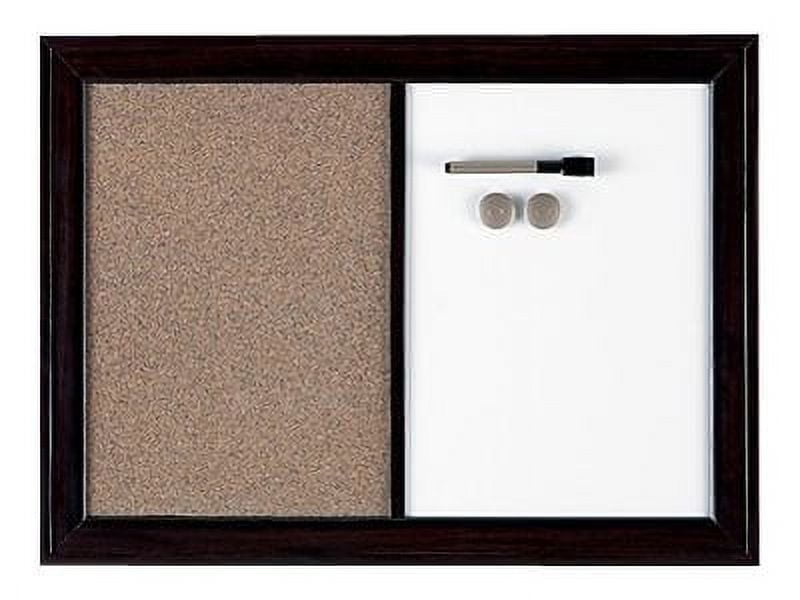 Quartet Home Decor Combination Board, 17" x 23", DryErase/Cork, 2Tone