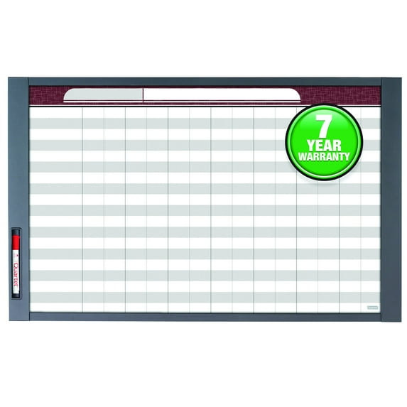 Quartet InView Custom Whiteboard, 37.5" x 23", Total Erase, Graphite Frame
