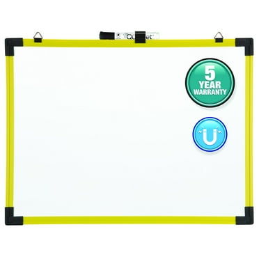 Quartet Industrial Magnetic Whiteboard, 6' x 4', Yellow Frame