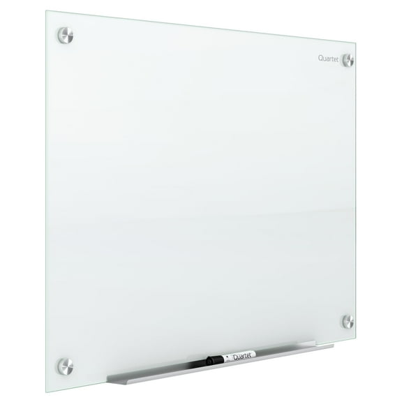 Quartet Infinity Glass Dry-Erase Board, 24" x 18" (2' x 1 1/2'), White Surface