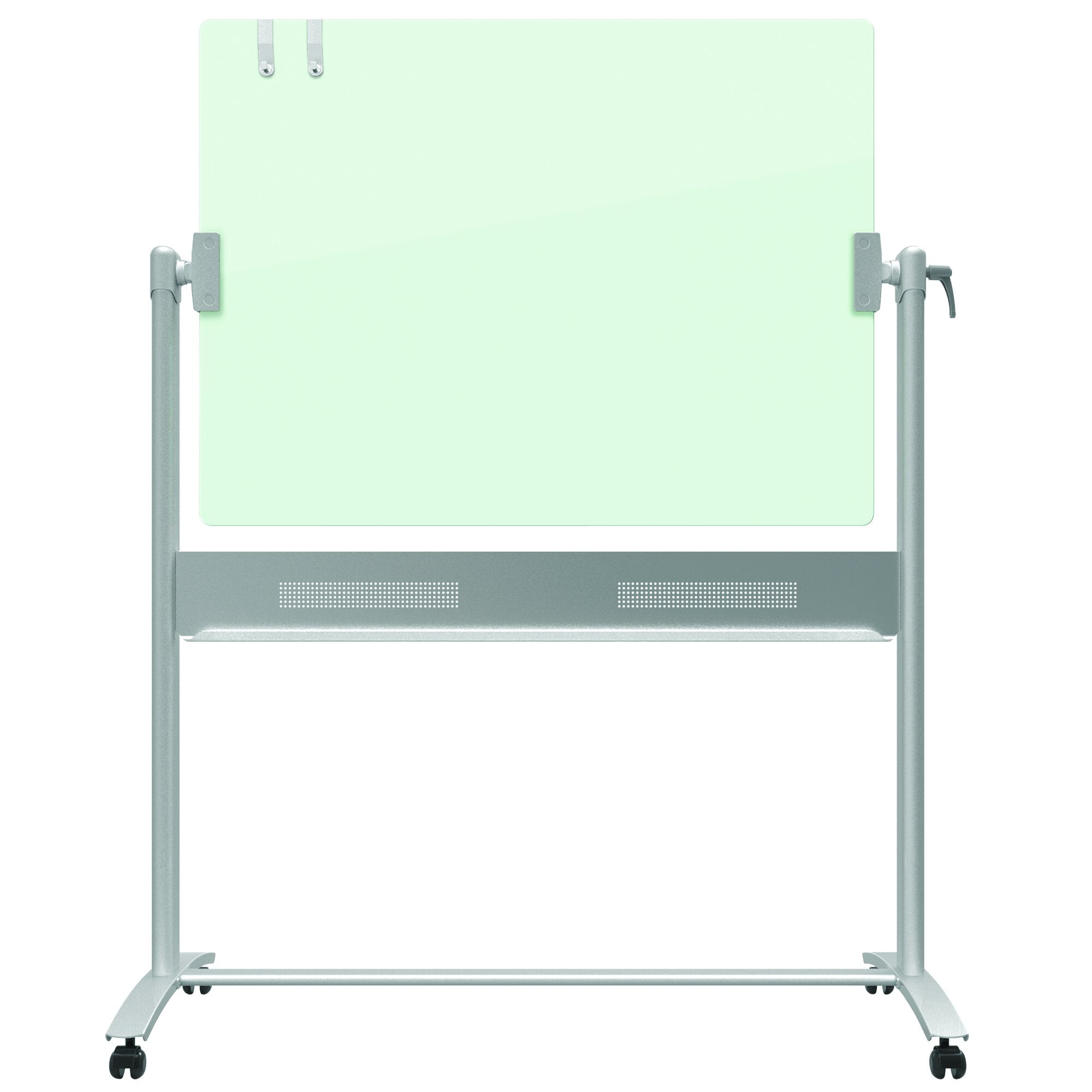 48" x 36" Magnetic Glass Rolling Freestanding Easel