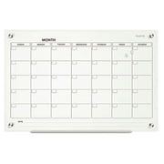 Quartet Infinity Glass Magnetic Calendar Board 36 x 24 3 x 2 White Surface -