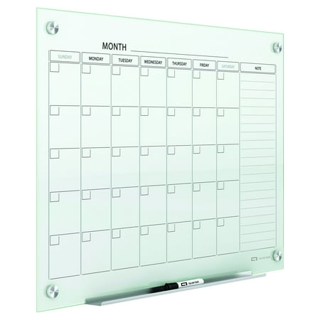 Quartet Infinity Magnetic Glass Calendar Board 48 x 36 GC4836F