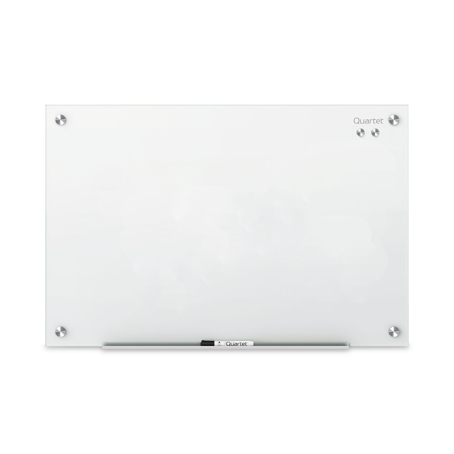 Quartet 18" H x 24" W Magnetic Glass Dry Erase Board, Gloss, White G2418W