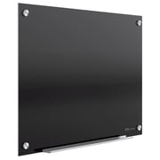 Quartet Infinity Glass Magnetic Dry-Erase Board, 3' x 2’, Black Surface, Frameless (G3624B)