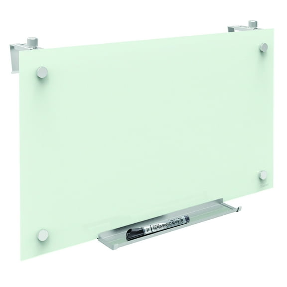 Quartet Infinity Glass Cubicle Board, 30" x 18", Magnetic Dry-Erase, White