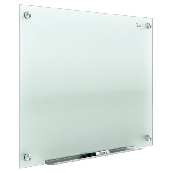 Quartet Infinity Magnetic Glass Marker Dry Erase Board, 48" x 36", White Frosted Surface, Frameless