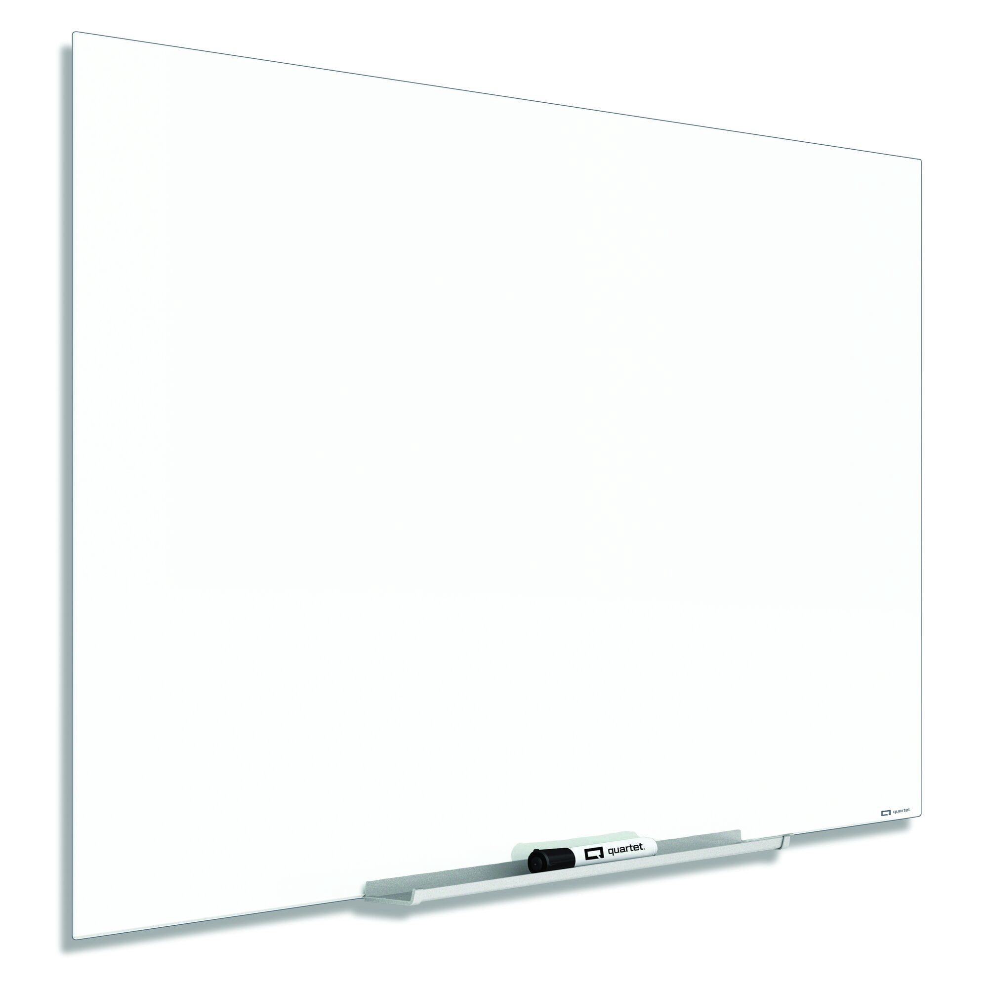Quartet InvisaMount Magnetic Glass Dry-Erase Board, 39" x 22", White Surface, Frameless