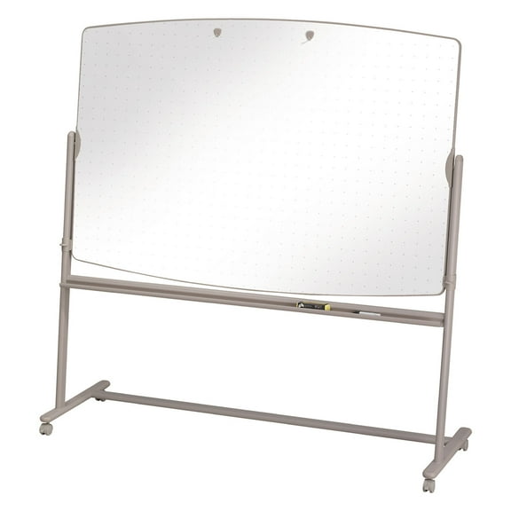 Quartet Large Reversible Total Erase Mobile Easel, Whiteboard, 6' x 4', Neutral Frame