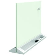 Quartet Magnetic Desktop Glass Dry-Erase Panel, White, 17" x 23"