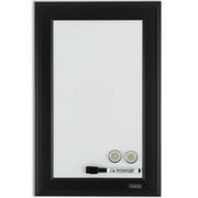 Quartet Magnetic Whiteboard, 11" x 17", Dry-Erase, Black Frame