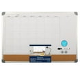 thumbnail image 1 of Quartet Combination Magnetic Whiteboard Calendar & Corkboard, 3' x 2', Combo White Board & Cork Board, Euro Style Aluminum Frame (73611), 1 of 4