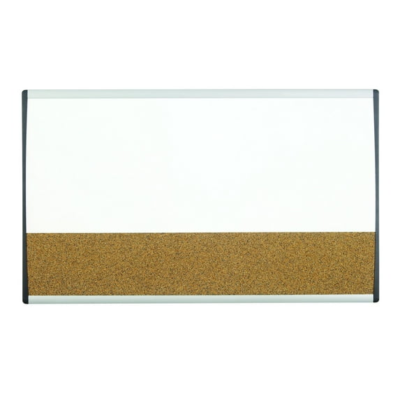 Quartet Magnetic Dry-Erase/Cork Board 18x30 White Surface Silver Aluminum Frame ARCCB3018