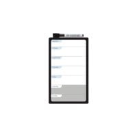 Quartet Magnetic Dry-Erase Weekly Organizer, 6" x 10", Daily Planner, Frameless