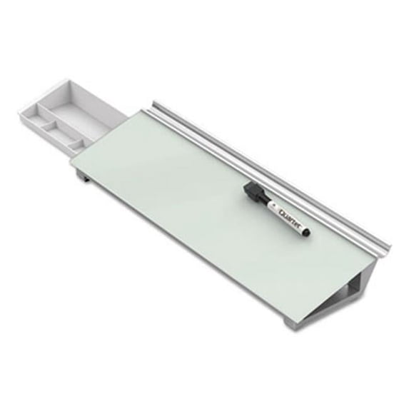 Quartet Manufacturing GDP186 18 x 6 in. Glass Dry Erase Desktop Computer Pad - White