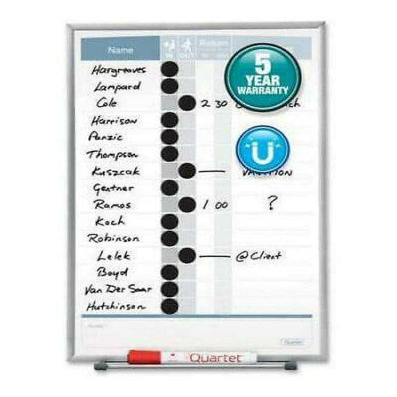 Quartet Matrix 15-employee In/Out Board (33703)