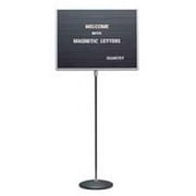 Quartet Message Board W-Stand- Magnetic- Square Corners- 24in.x18in.- GY