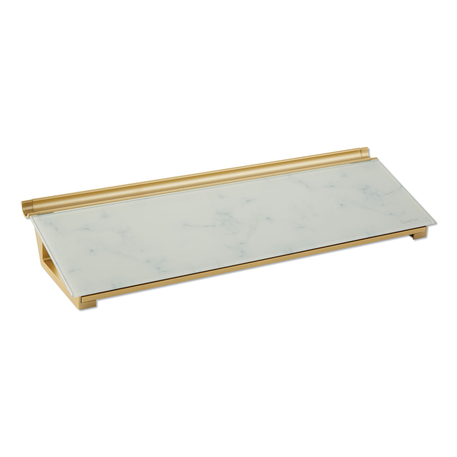 Quartet Mfg. Glass Dry Erase Desktop Computer Pad, 18 X 6, Marble