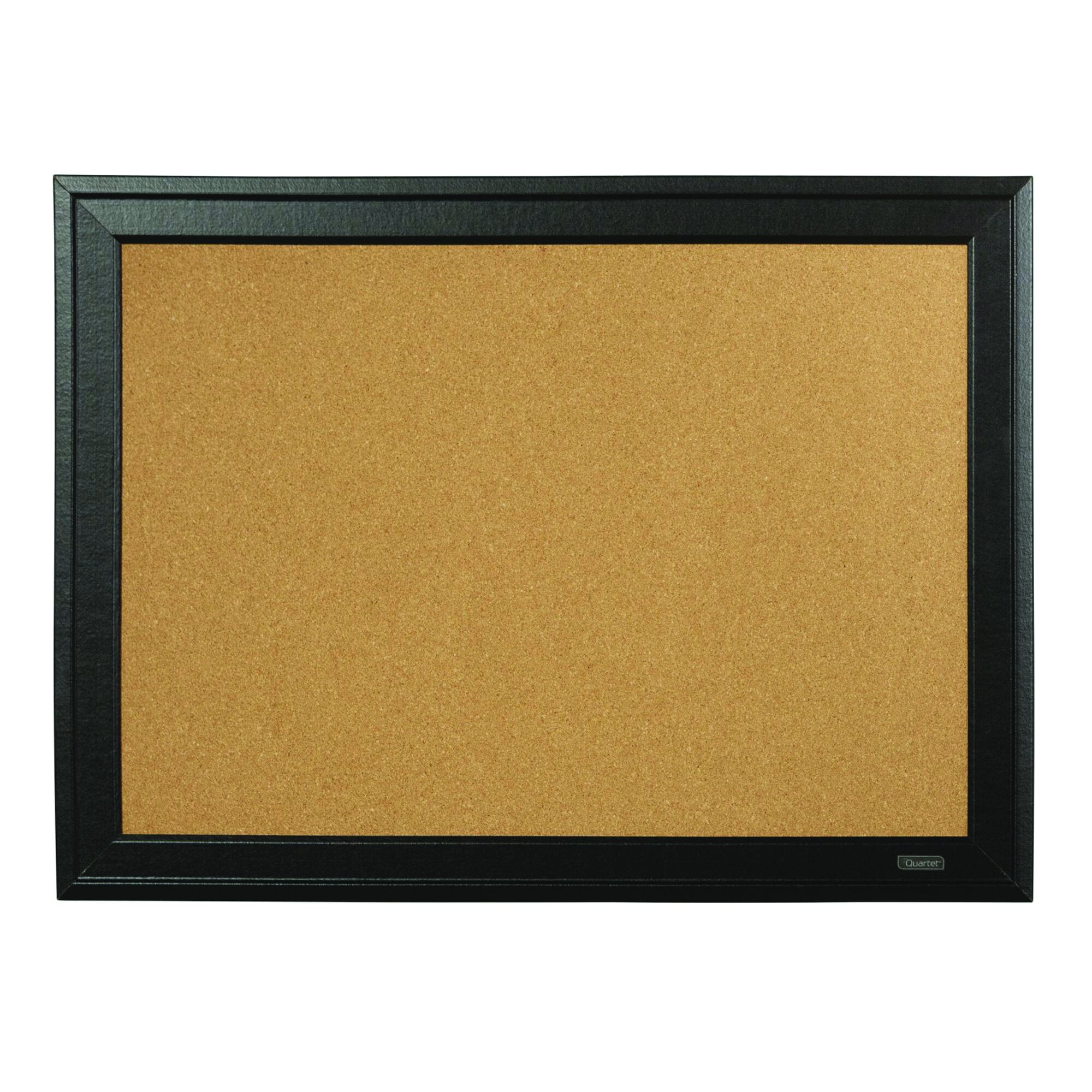 Quartet Home Dcor Natural Cork Bulletin Board, 17" x 23", Ebony Frame