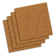 Quartet Natural Cork Tiles, 12" x 12", Frameless, 4 Count (102W)