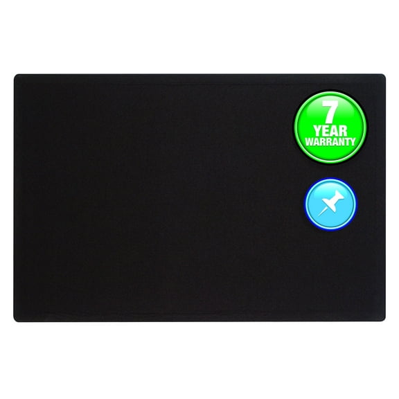 Quartet Oval Office Fabric Bulletin Board, 3' x 2', Frameless, Black