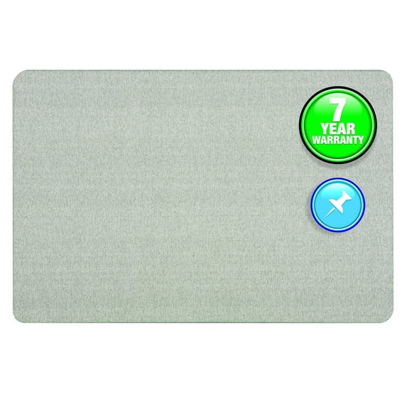 Quartet Oval Office Fabric Bulletin Board, 3' x 2', Frameless, Gray (7683G)