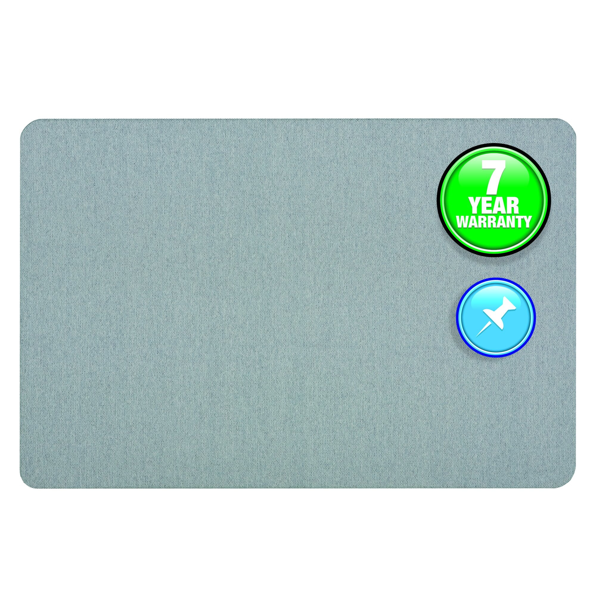 Quartet Oval Office Fabric Bulletin Board, 3' x 2', Frameless, Light Blue