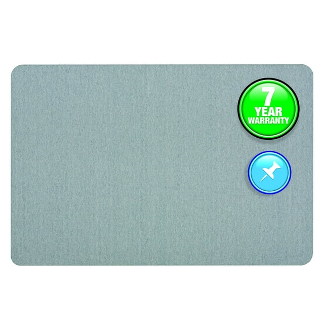 Quartet Oval Office Fabric Bulletin Board, 3' x 2', Frameless, Light Blue
