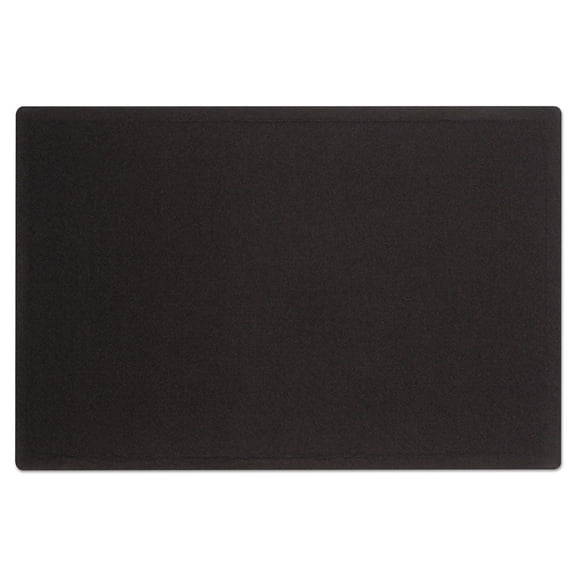 Quartet Oval Office Bulletin Board, 4' x 3', Fabric, Frameless, Black (7684BK)