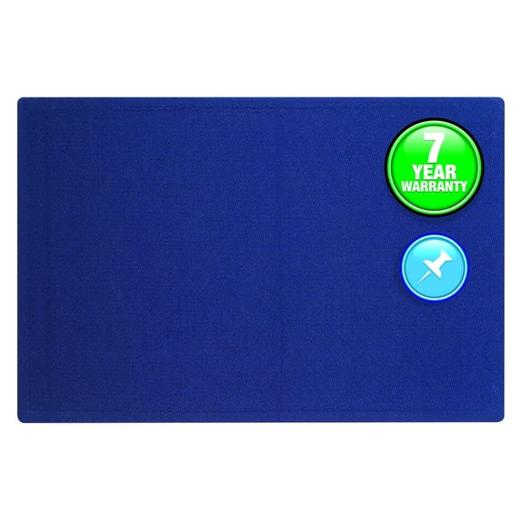 Quartet Oval Office Fabric Bulletin Board 4 x 3 Frameless Indigo Blue - Fabric