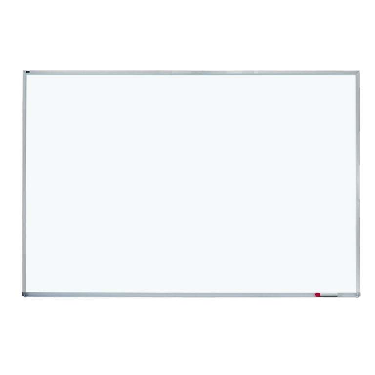 Porcelain Magnetic Whiteboard, 96 x 48, White Surface, Silver Aluminum Frame Porcelain Magnetic Whiteboard, 96 x 48, White Surface, Silver Aluminum Frame