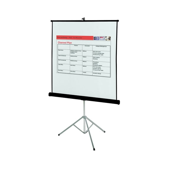 Quartet Portable Tripod Projection Screen - 70" X 70" - Matte White (570S)