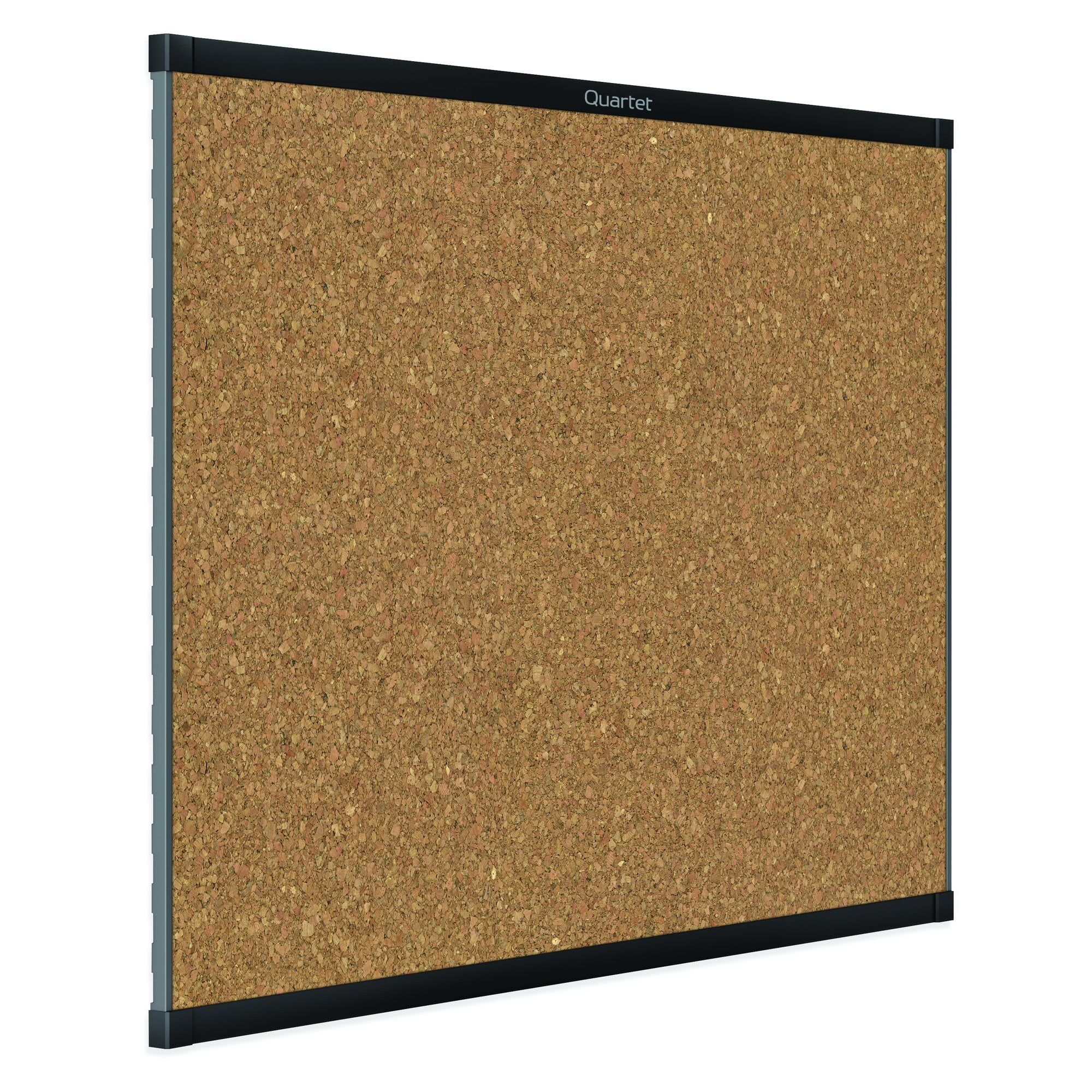 Quartet Prestige 2 Magnetic Cork Bulletin Board, 3' x 2', Black Finish Aluminum Frame