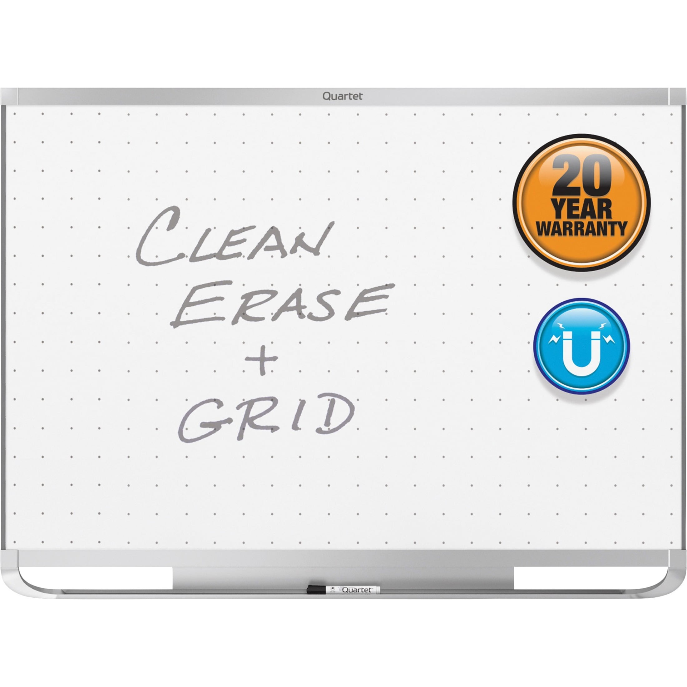 Prestige 2 Magnetic Total Erase Whiteboard 96 x 48, Aluminum Frame