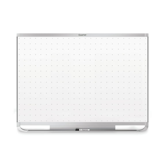 Quartet Prestige 2 Magnetic Total Erase Whiteboard, 48" x 36", White Surface, Graphite Gray Fiberboard/Plastic Frame