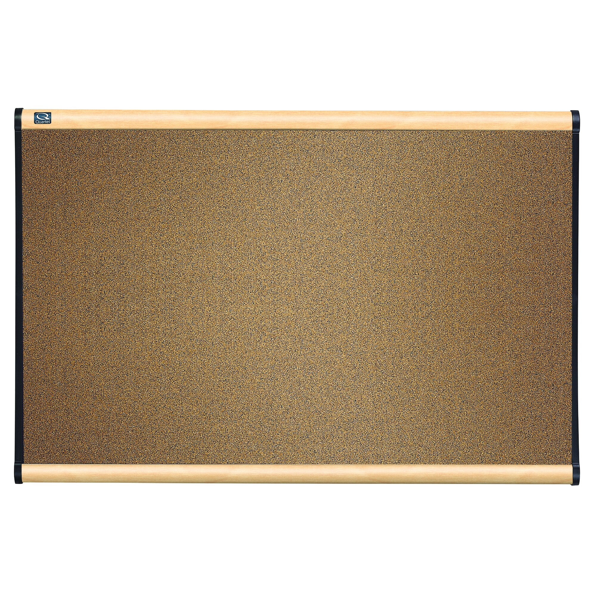Quartet Prestige Colored Cork Bulletin Board, 3' x 2', Maple Finish Frame
