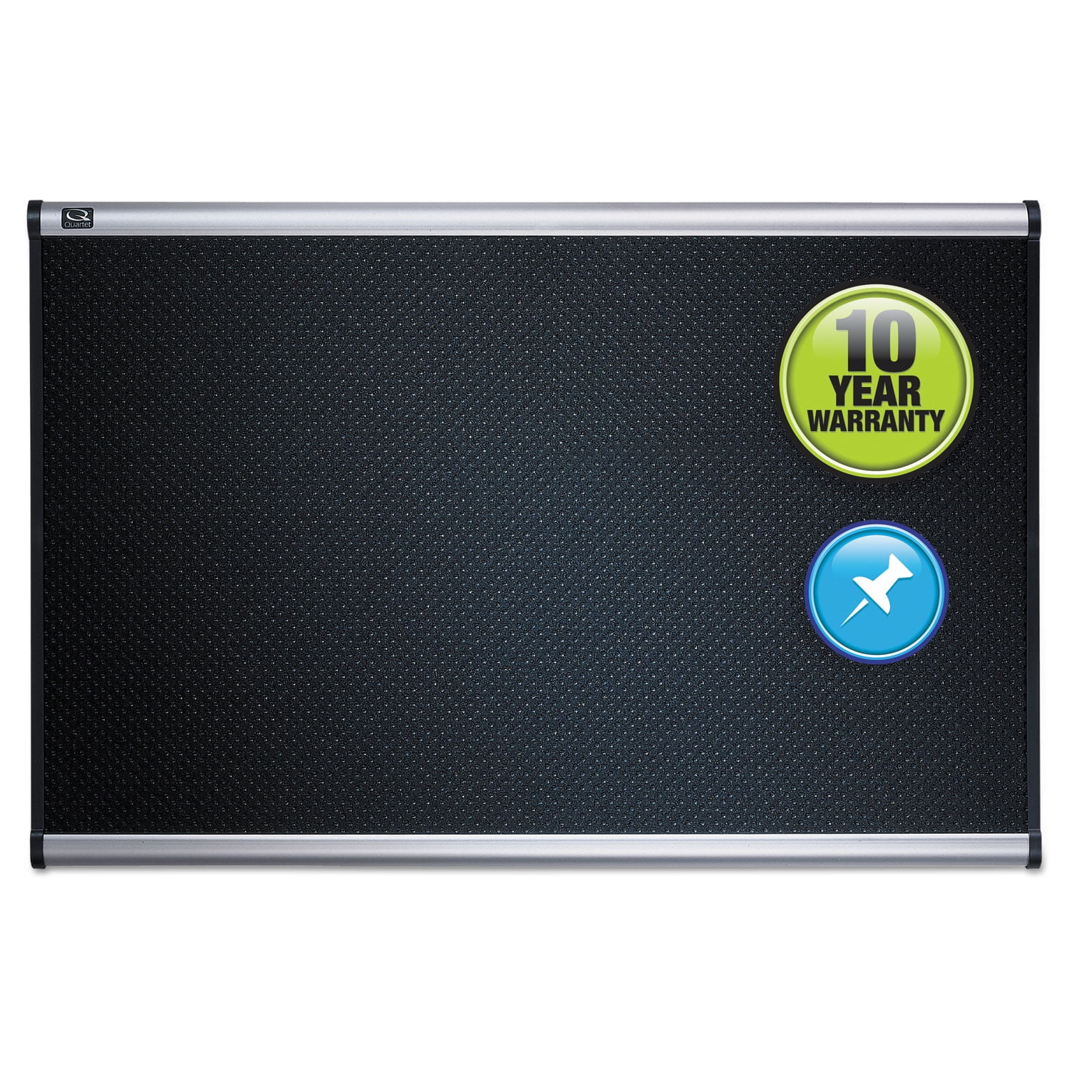 Quartet Prestige Embossed Foam Bulletin Board, 36 X 24, Black, Aluminum Frame
