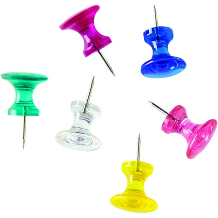 Quartet Push Pins, 1", Assorted Colors, 30-Pack