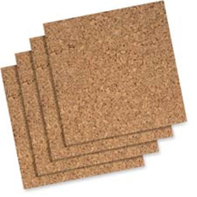 Brown 12'' x 12'' Unframed Cork Bulletin Board Tiles