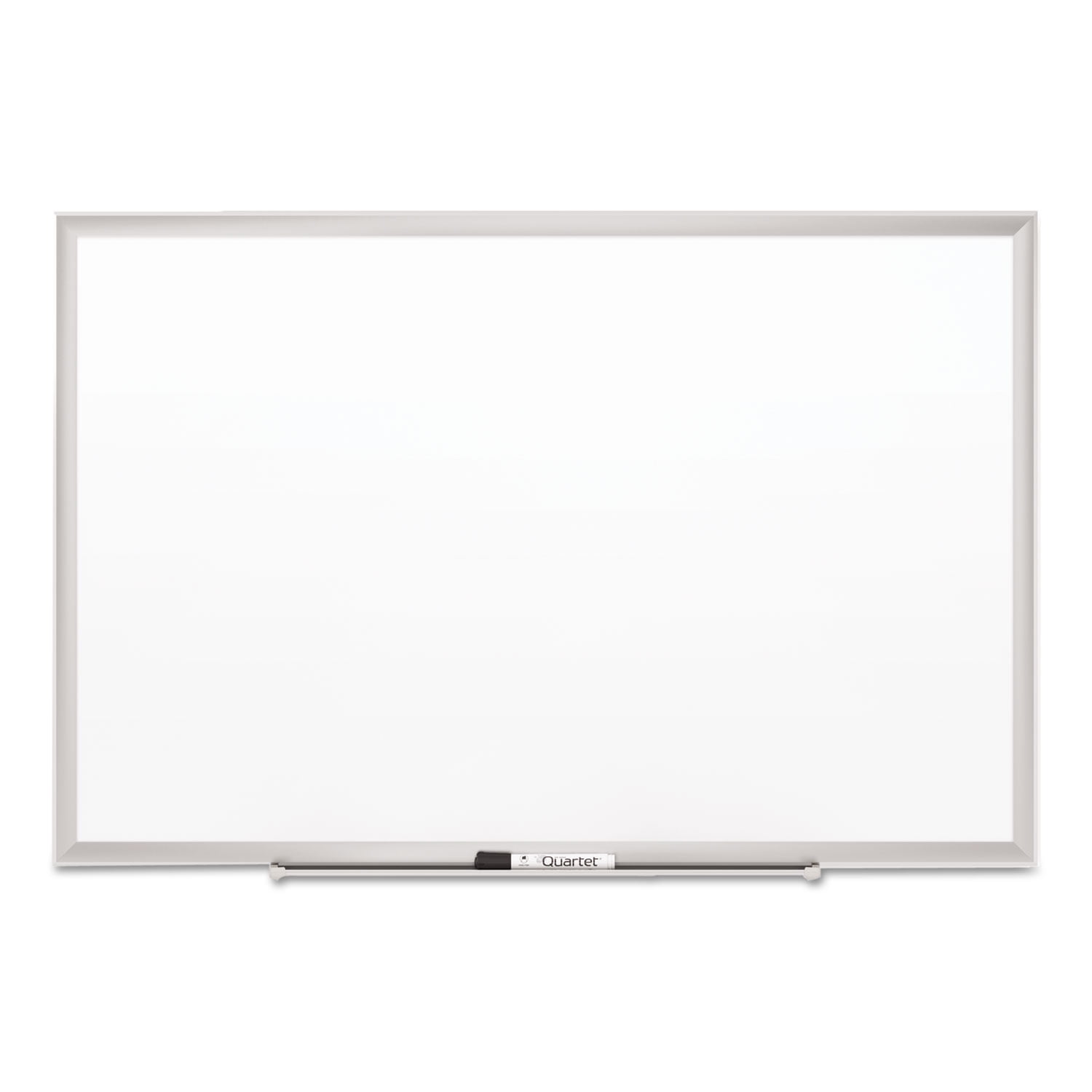 Quartet 48" x 36" Magnetic Porcelain Whiteboard with Silver Frame