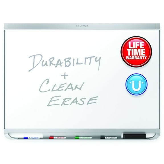 Quartet® Prestige™ 2 DuraMax® Porcelain Magnetic Dry-Erase Whiteboard, 96" x 48", Aluminum Frame With Silver Finish