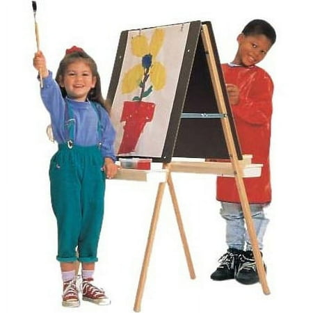 Quartet, QRTXEH007, Height Adjustable Double Panel Easel, 1 Each, Natural