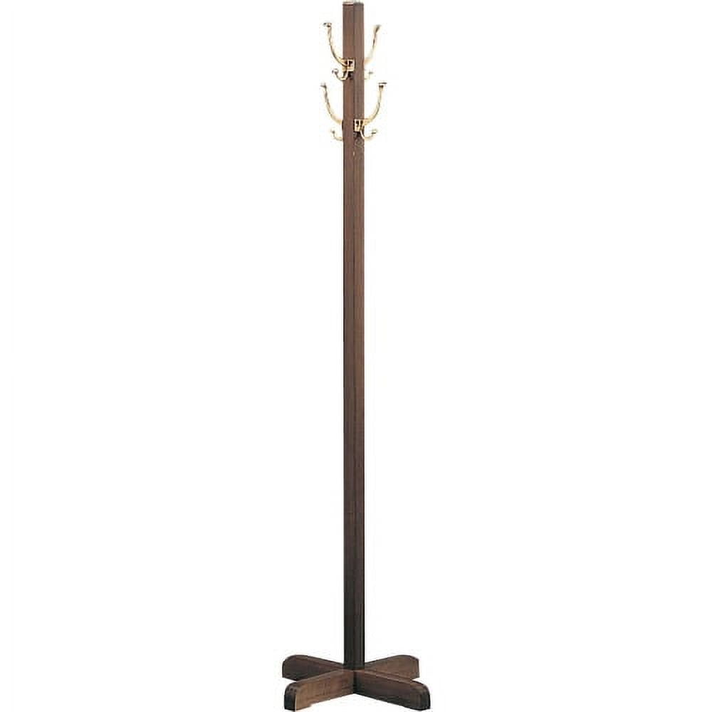 Quartet, Qrt2013, Free-Standing 4-Hook Wood Costumer, 1 Each, Walnut