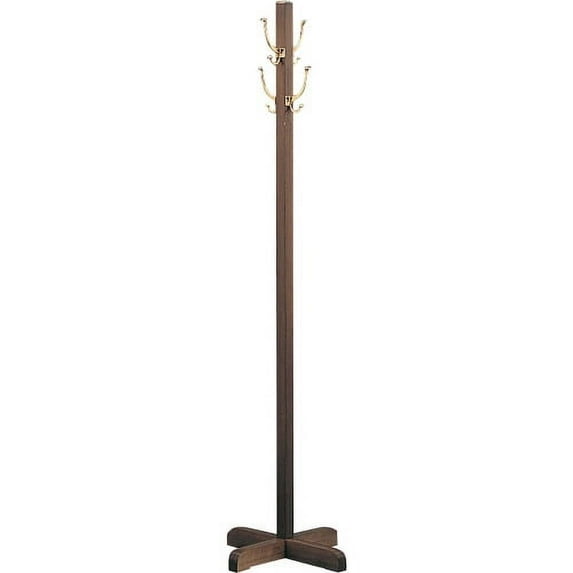 Quartet, Qrt2013, Free-Standing 4-Hook Wood Costumer, 1 Each, Walnut