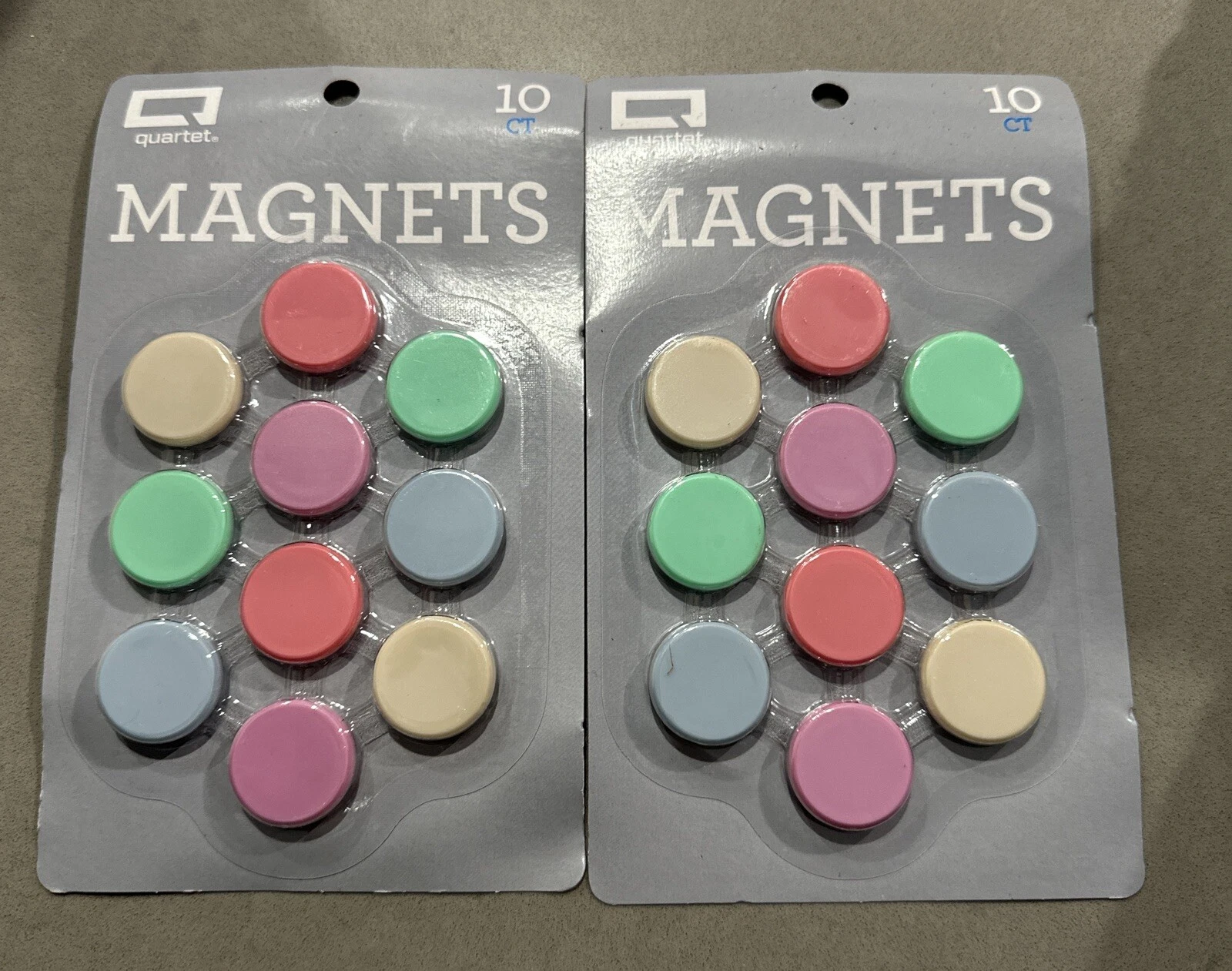 Quartet Round Magnets 1", Magnetic Whiteboard, Assorted Colors X2