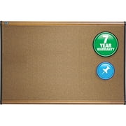Quartet® Select Prestige™ Color Cork Bulletin Board, 36" x 48", Aluminum Frame With Maple Finish